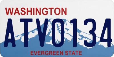 WA license plate ATV0134