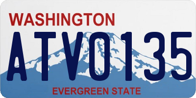 WA license plate ATV0135
