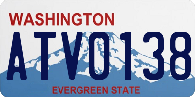 WA license plate ATV0138
