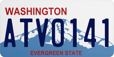 WA license plate ATV0141
