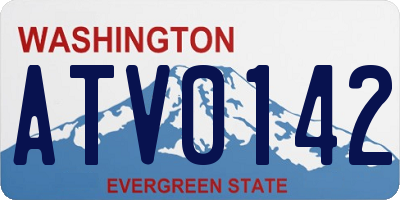 WA license plate ATV0142