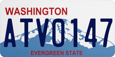 WA license plate ATV0147