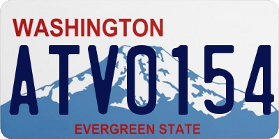 WA license plate ATV0154