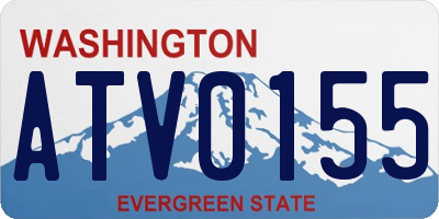 WA license plate ATV0155