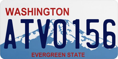 WA license plate ATV0156