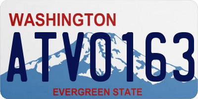 WA license plate ATV0163