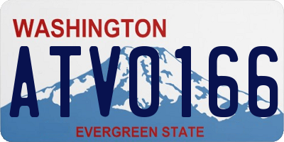 WA license plate ATV0166