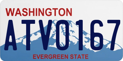 WA license plate ATV0167