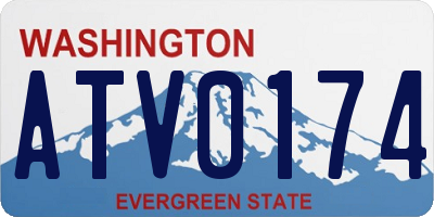 WA license plate ATV0174