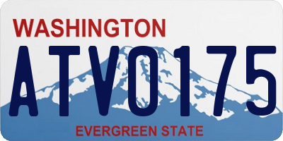 WA license plate ATV0175