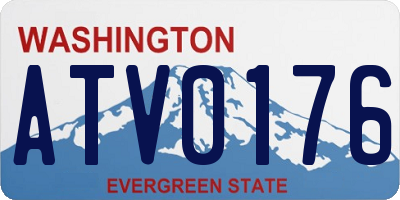 WA license plate ATV0176