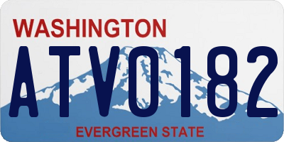 WA license plate ATV0182