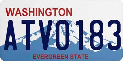 WA license plate ATV0183