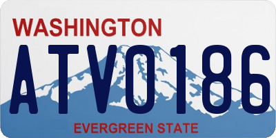 WA license plate ATV0186