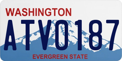 WA license plate ATV0187