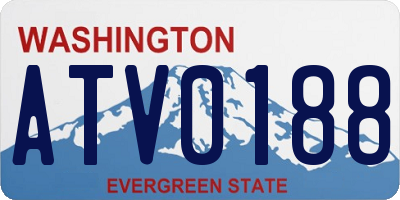 WA license plate ATV0188