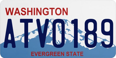 WA license plate ATV0189