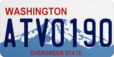WA license plate ATV0190