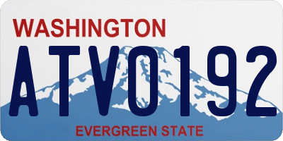 WA license plate ATV0192