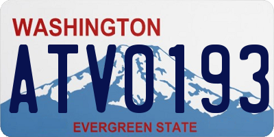 WA license plate ATV0193