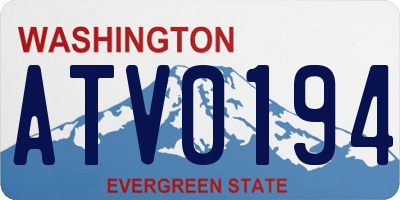 WA license plate ATV0194