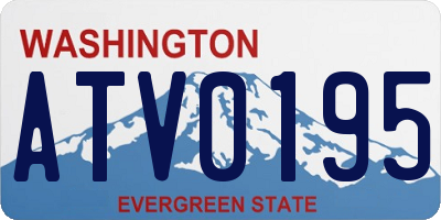 WA license plate ATV0195
