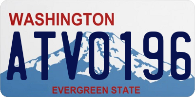 WA license plate ATV0196