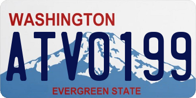 WA license plate ATV0199