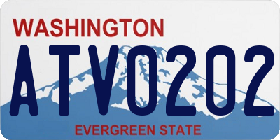 WA license plate ATV0202