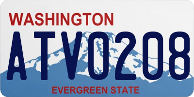WA license plate ATV0208