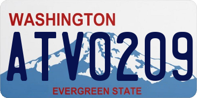WA license plate ATV0209