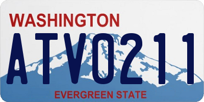 WA license plate ATV0211
