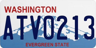 WA license plate ATV0213