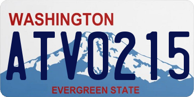 WA license plate ATV0215