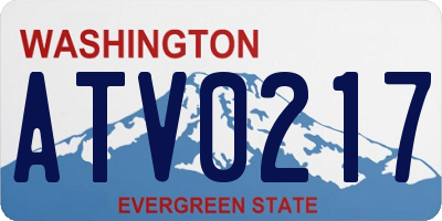 WA license plate ATV0217