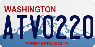 WA license plate ATV0220