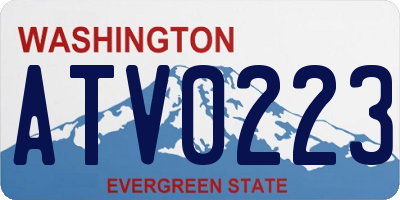 WA license plate ATV0223