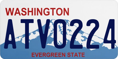 WA license plate ATV0224