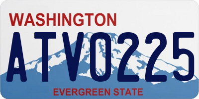 WA license plate ATV0225