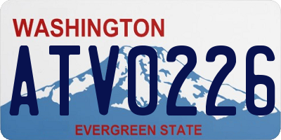 WA license plate ATV0226
