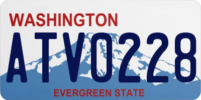 WA license plate ATV0228
