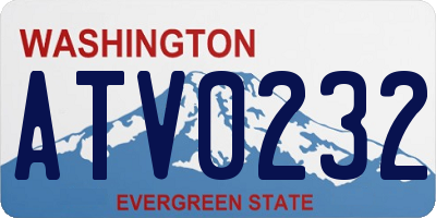 WA license plate ATV0232