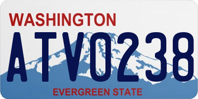 WA license plate ATV0238