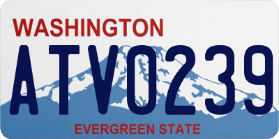 WA license plate ATV0239