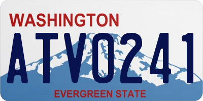 WA license plate ATV0241
