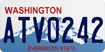 WA license plate ATV0242