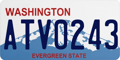 WA license plate ATV0243