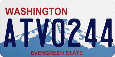 WA license plate ATV0244