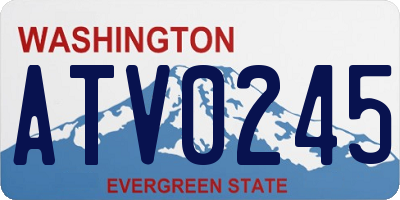 WA license plate ATV0245
