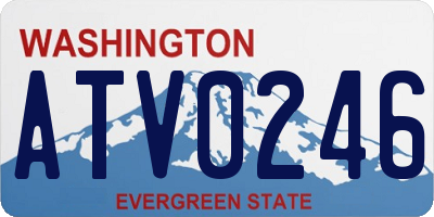 WA license plate ATV0246